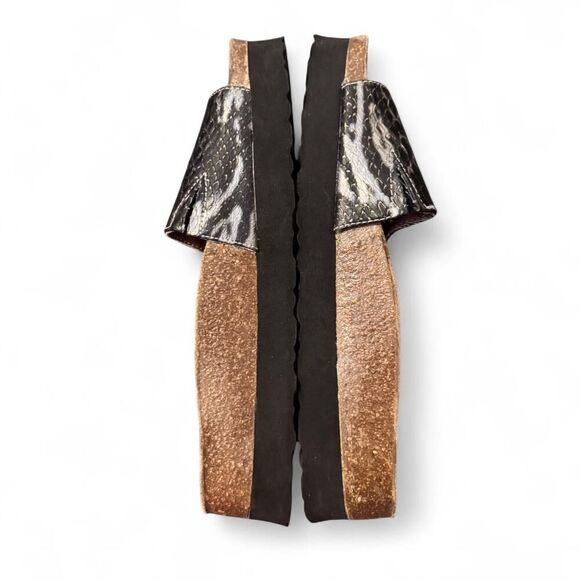 Betula by Birkenstock Snakeskin Print Metallic Slide Sandals Women’s 37 - Picture 4 of 8